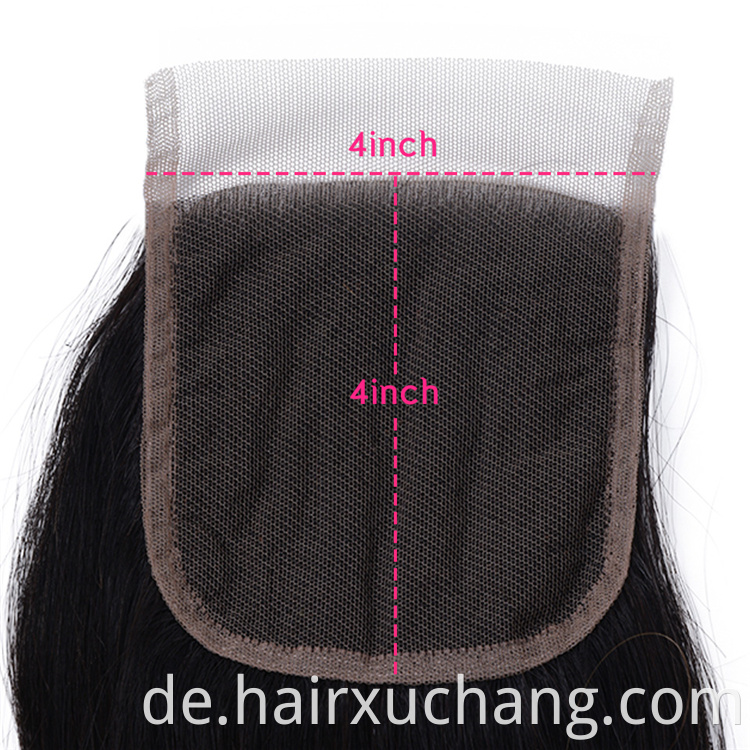 Neues Produkt Ombre 1b/30 menschliches Haarverlängerungen Rohes indisches Haarbündel mit Verschluss